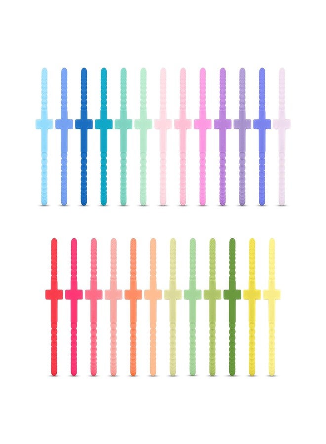 Ryan & Rose Jesus Bracelets - Cross Silicone Bracelet (Funfetti (25 Pack), Extra Small)